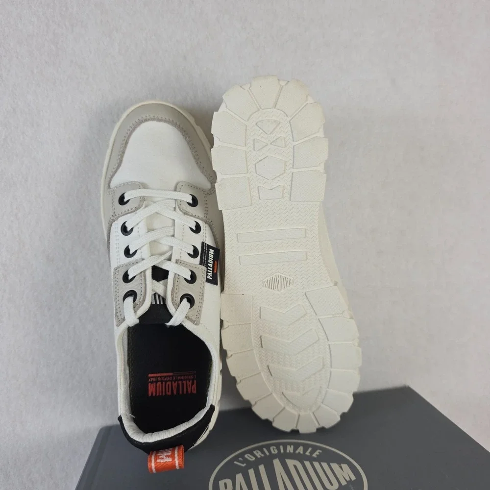 Palladium Pallatower LO‎ Women's Platform Sneakers Size 6.5 Star White  NIB